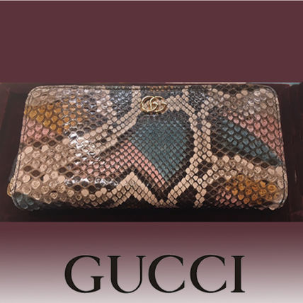 GUCCI 2018 19AW Python Long Wallet Long Wallets 