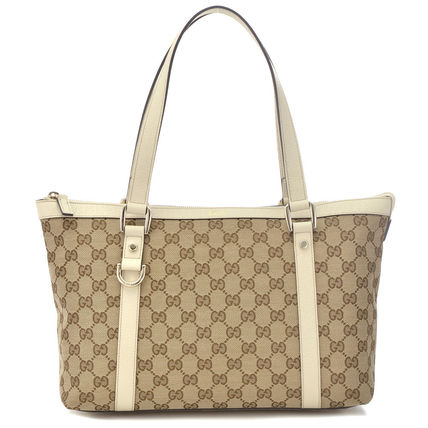 GUCCI Unisex Canvas Elegant Style Handbags 