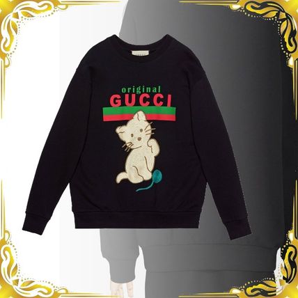 GUCCI 2019 20AW "Original Gucci" Sweatshirt With Kitten 617964XJCRU 