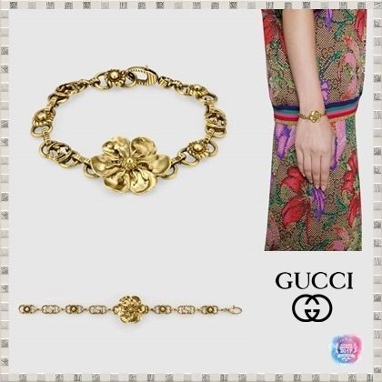 GUCCI 2020 SS Metal Bracelet With Floral Detail 603534I46000721 