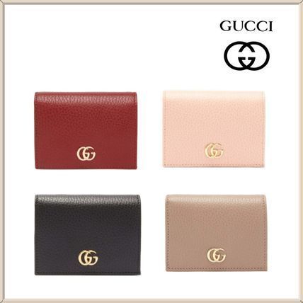 GUCCI 2020 SS Leather Folding Wallet Small Wallet Logo Folding Wallets 