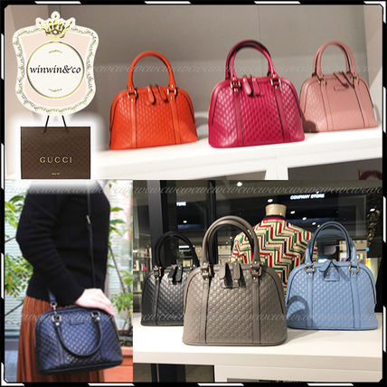 GUCCI 2WAY Leather Crossbody Logo Handbag