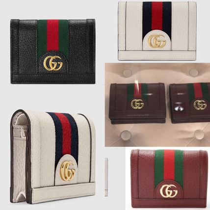 GUCCI Ophidia 2019 SS Suede Plain Folding Wallet Coin Cases