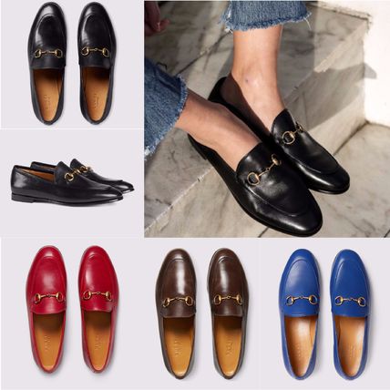 GUCCI Jordaan Round Toe Plain Leather