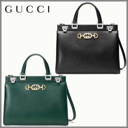 GUCCI Gucci Zumi Smooth Leather Medium Top Handle Bag