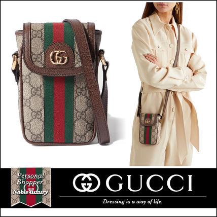 GUCCI 2020 SS Monogram Unisex Blended Fabrics Chain iPhone 8 iPhone X 