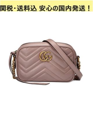 GUCCI GG Marmont 2019 SS Elegant Style Logo Shoulder Bags 