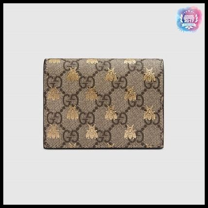 GUCCI 2019 SS Gg Supreme Bees Card Case Wallet 5087579F26G8319 