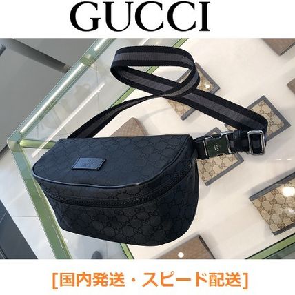 GUCCI Casual Style Canvas 2WAY Logo Hip Packs 
