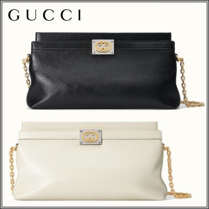 GUCCI Leather Medium Shoulder Bag With Interlocking?G 628524 1W10X 9022 628524 1W10X 1000 