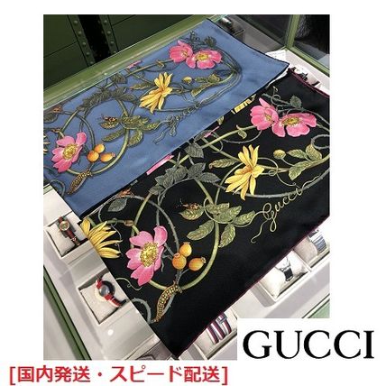 GUCCI Flower Patterns Lightweight ScarvesShawls 