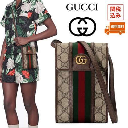 GUCCI Ophidia 2020 SS Unisex Logo Shoulder Bags 