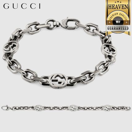 GUCCI 2020 21AW Silver Bracelet With Interlocking