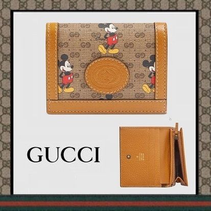 GUCCI GG Supreme 2020 Cruise Disney X Gucci Card Case Wallet 602534 