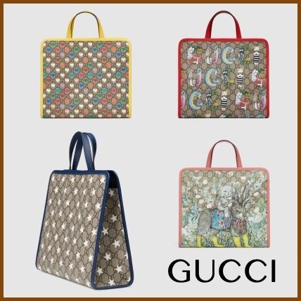 GUCCI Heart Star Monogram Casual Style Canvas 
