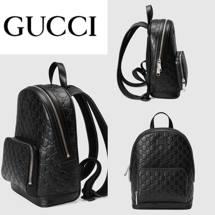 GUCCI Gucci Signature Leather Backpacks 