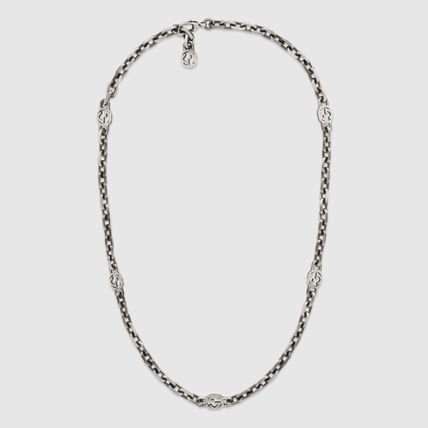 GUCCI Silver Necklace With Interlocking?G 616941 J8400 0811 