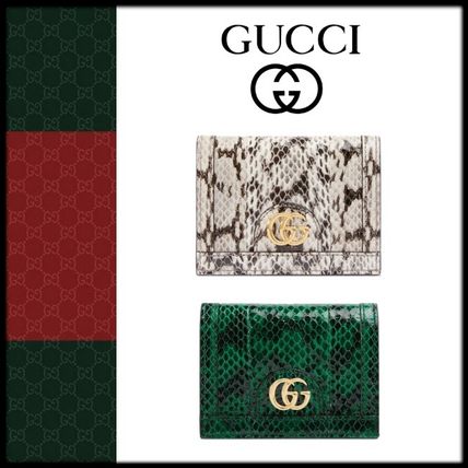 GUCCI Ophidia 2019 20AW Ophidia Snakeskin Card Case Wallet 523155 LU4DG 3120 523155 LU4DG 9583 