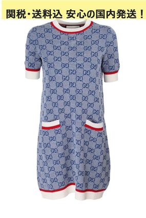 GUCCI 2019 20AW Elegant Style Logo Dresses 