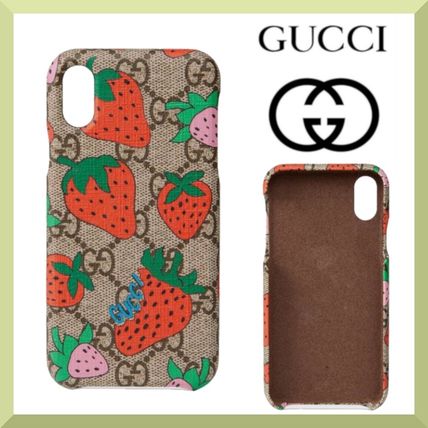 GUCCI GG Supreme 2020 SS Unisex iPhone X iPhone XS iPhone XR Logo Smart Phone Cases 