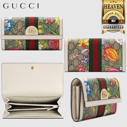 GUCCI Ophidia 2020 SS Ophidia Gg Flora Continental Wallet
