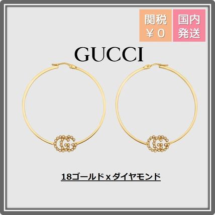 GUCCI Party Style 18K Gold Elegant Style Earrings 