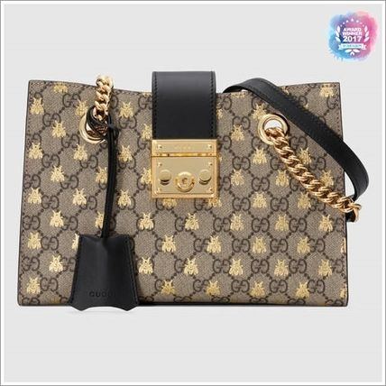 GUCCI 2019 SS Padlock Small Gg Bees Shoulder Bag 4981569F26G8319 