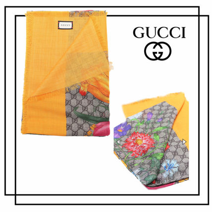 GUCCI 2020 SS Gg Flora Print Shawl 6093183G165 