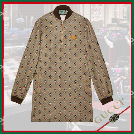 GUCCI 2020 SS Short Casual Style Long Sleeves Party Style Office Style 