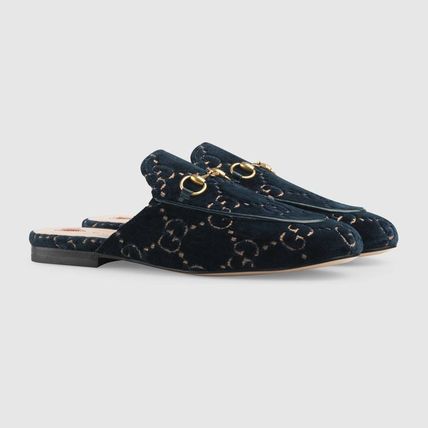 GUCCI 2018 SS Princetown Gg Velvet Slipper 475094 9JT20 4280 