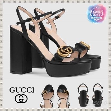 GUCCI 2019 SS Platform Sandal With Double?G 573021A3N001000 