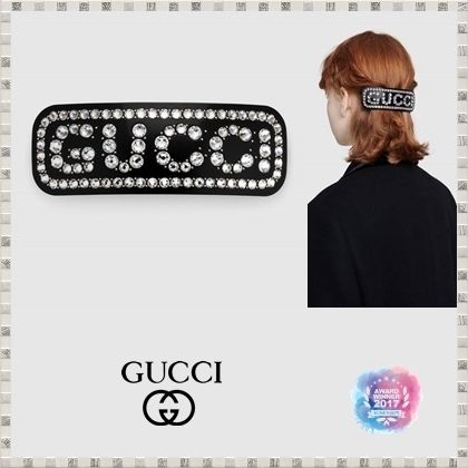 GUCCI 2020 SS Crystal Gucci Single Hair Barrette 590039I47718519 