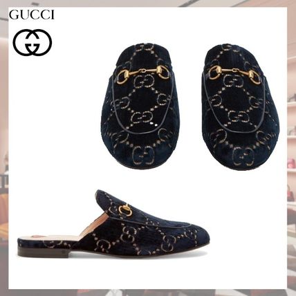 GUCCI 2020 SS Casual Style Velvet Leather Elegant Style Logo 