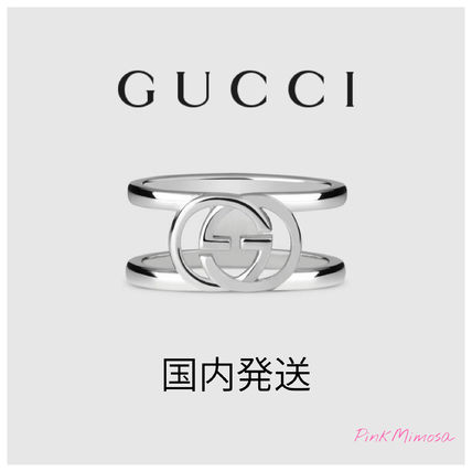GUCCI 2019 20AW Wide Ring With Interlocking G Motif 295716 J8400 8106 