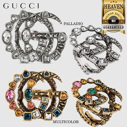 GUCCI 2020 SS Crystal Double G Ring 529050 I7486 8512 529050 J1D50 8162 
