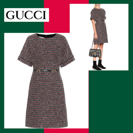 GUCCI 2018 19AW Short Tweed Dresses 
