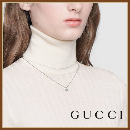 GUCCI 2019 SS Gg Running Necklace In White Gold 481638 J8540 9066 