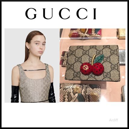 GUCCI GG Supreme 2020 SS Monogram Leather Small Wallet Logo Folding Wallets 76050 K9GXT 8694 