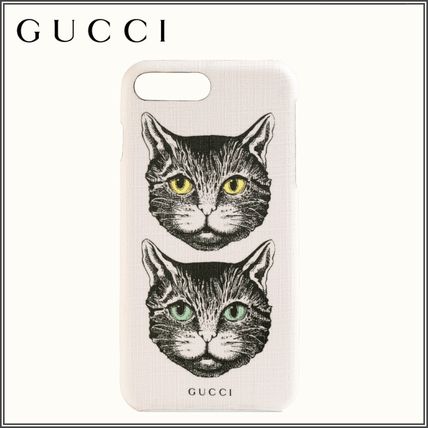 GUCCI Monogram Unisex iPhone 8 Plus Logo Smart Phone Cases 548890 93L00 5777 