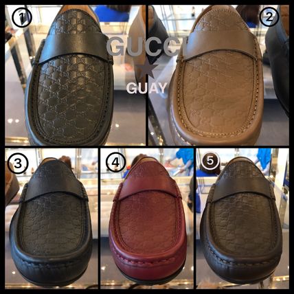 GUCCI Leather LoaferMoccasin Shoes 466904a9lf04009 