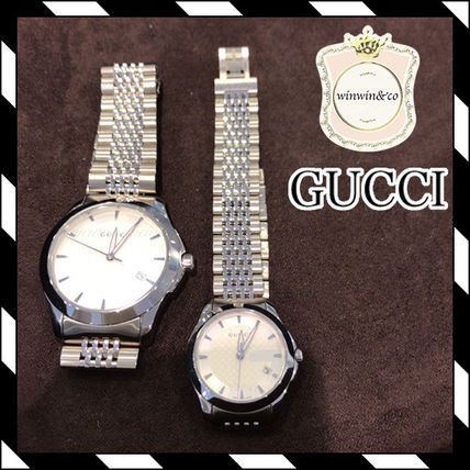 GUCCI Round Quartz Watches Elegant Style Analog Watches 
