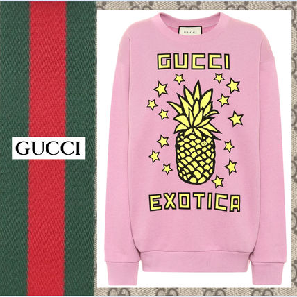 GUCCI 2020 21AW Crew Neck Tropical Patterns Long Sleeves Cotton Medium 
