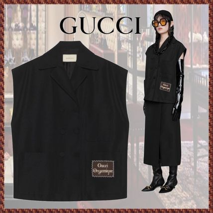GUCCI 2020 SS Faille Oversize Vest With Gucci Orgasmique 611943ZADUU 