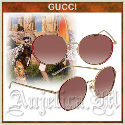 GUCCI 2020 SS Unisex Round Sunglasses GG0401SK 002 56 