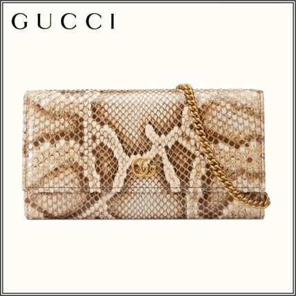 GUCCI GG Marmont Gg Marmont Python Chain Wallet 546585 LZLIG 8169 
