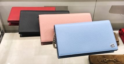 GUCCI Plain Leather Elegant Style Crossbody Logo Shoulder Bags 466506 