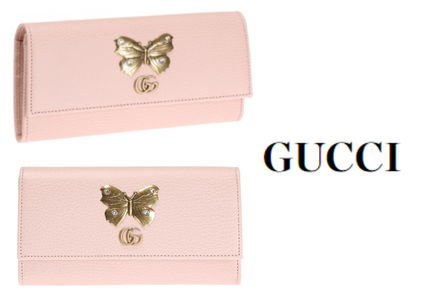 GUCCI 2019 SS Gucci Ladies Continental Leather Wallet With Butterfly