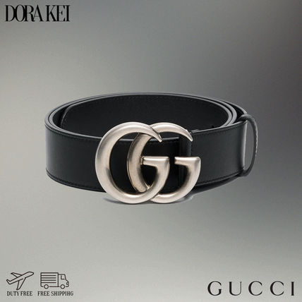 GUCCI Plain Leather Elegant Style Belts 