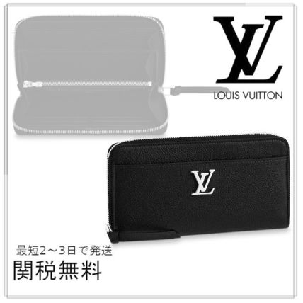 Louis Vuitton 2020 21AW Plain Leather Long Wallet Logo Long Wallets 