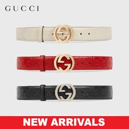 GUCCI GG Supreme 2019 SS Gucci Signature Leather Belt
